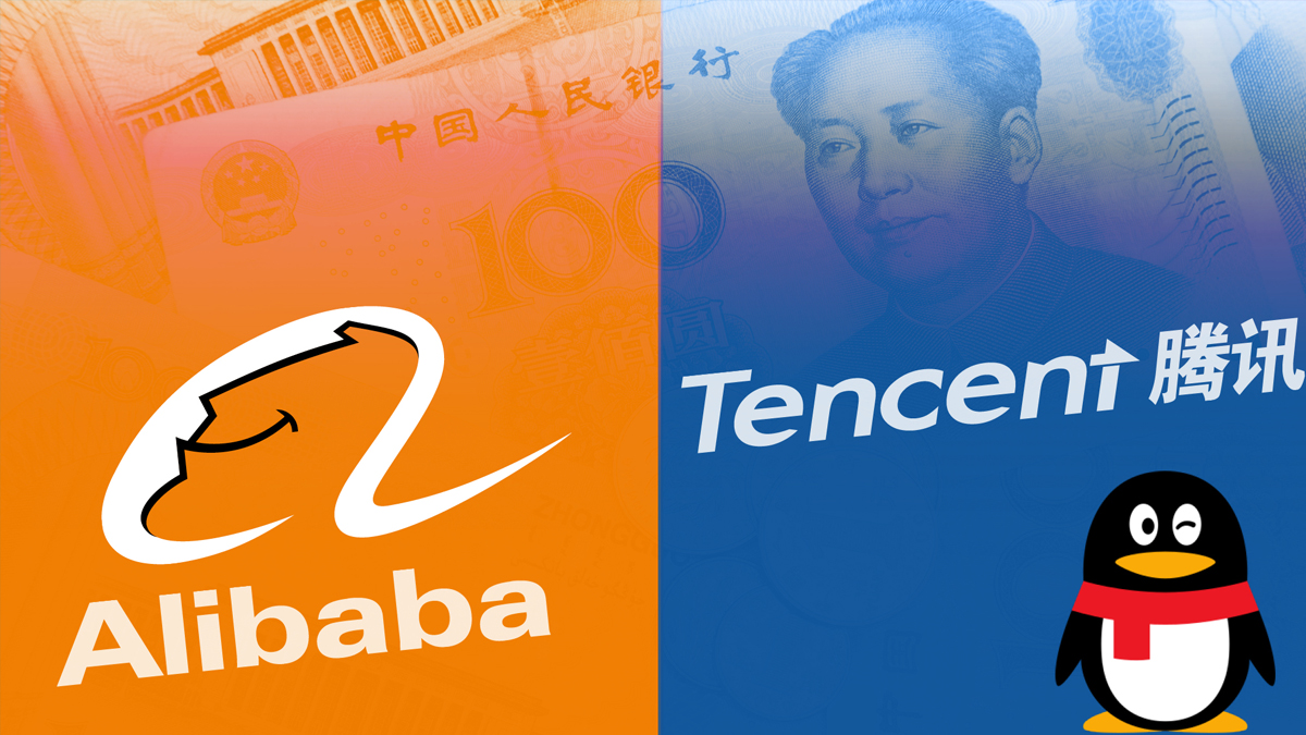 Alibaba và Tencent đã phải thực hiện một hành động cân bằng tinh tế để thuyết phục các nhà đầu tư rằng trong khi chi phí đang được cắt giảm, họ nên cần nán chân và tiếp tục đầu tư vào tương lai. Ảnh: @AFP.