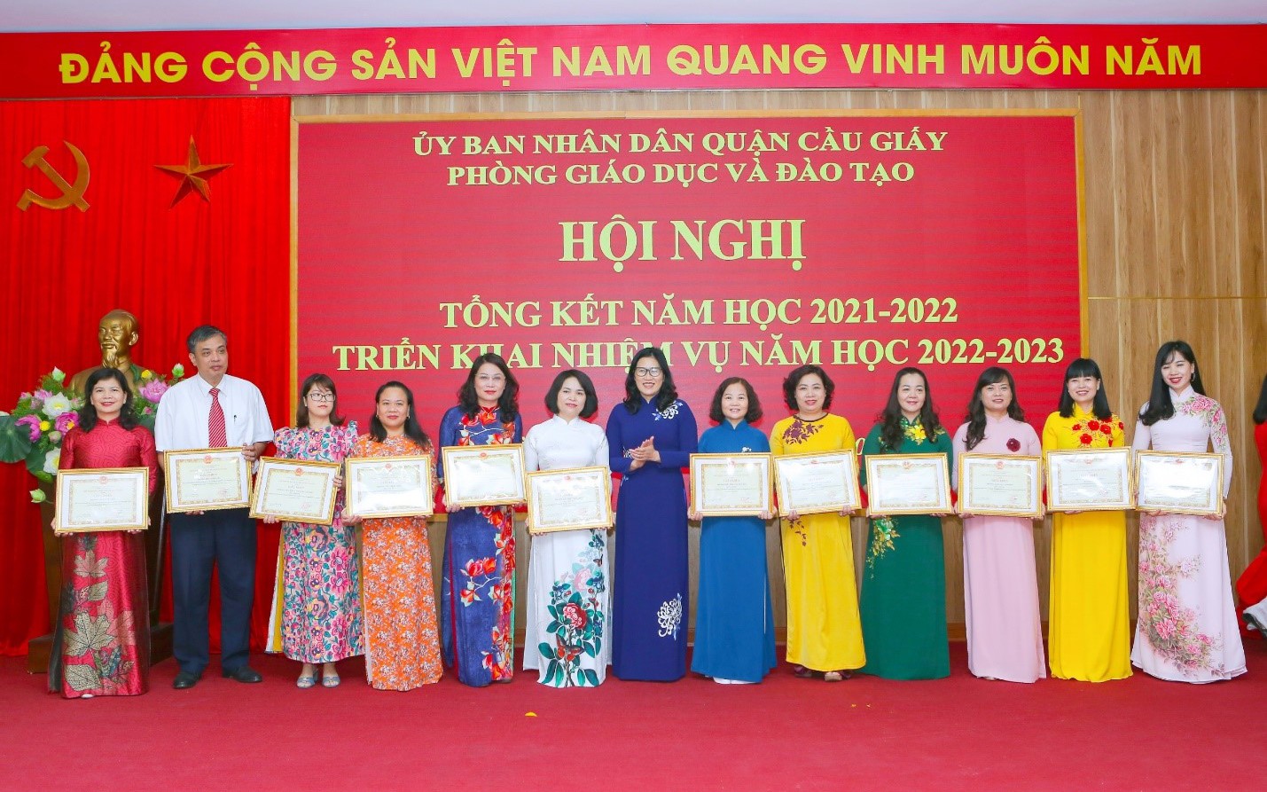 Năm học 2021-2022, quận Cầu Giấy xếp thứ nhất kỳ thi học sinh giỏi cấp thành phố