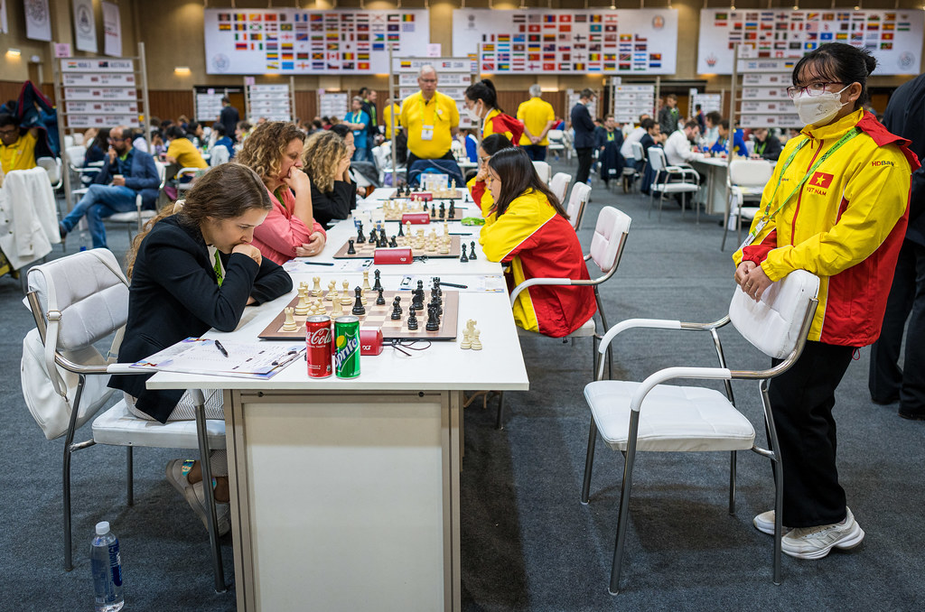 ĐT cờ vua nữ Việt Nam thắng kịch tính Hungary, lọt tốp 10 Olympiad - Ảnh 1.