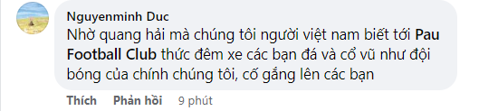 CĐV Việt Nam đánh giá thế nào về màn trình diễn của Pau FC và Quang Hải? - Ảnh 5.