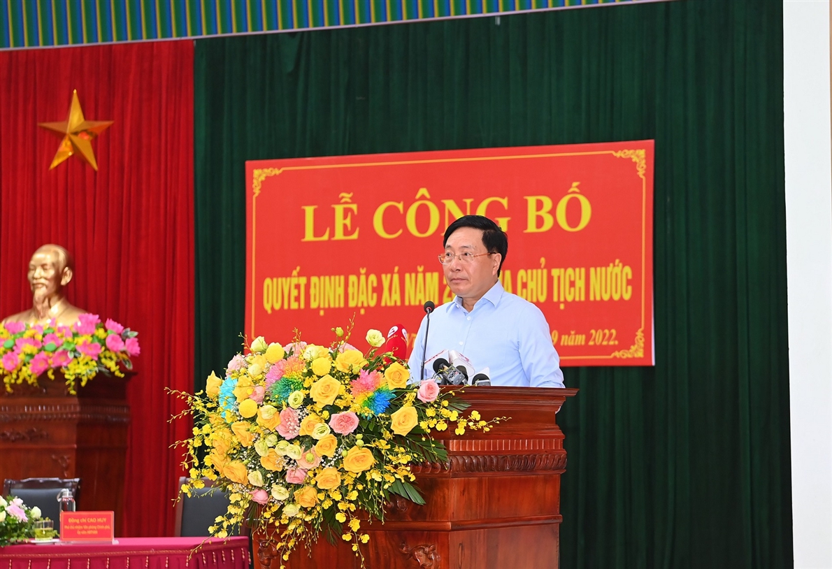 Phó Thủ tướng Phạm Bình Minh: Đặc xá là bước khởi đầu cho con đường hướng thiện - Ảnh 1.