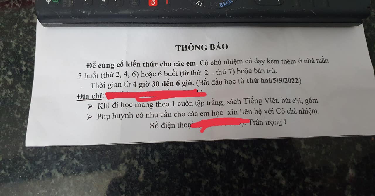 Vừa đầu năm cô giáo đã &quot;dí&quot; ngay tờ giấy học thêm, phụ huynh lo sợ con bị &quot;trù&quot; - Ảnh 2.