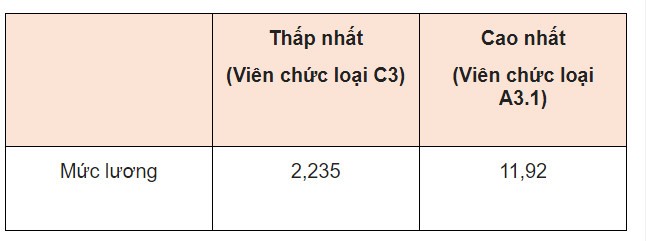 Mức lương thấp nhất của viên chức hơn 2,2 triệu đồng/tháng - Ảnh 1.