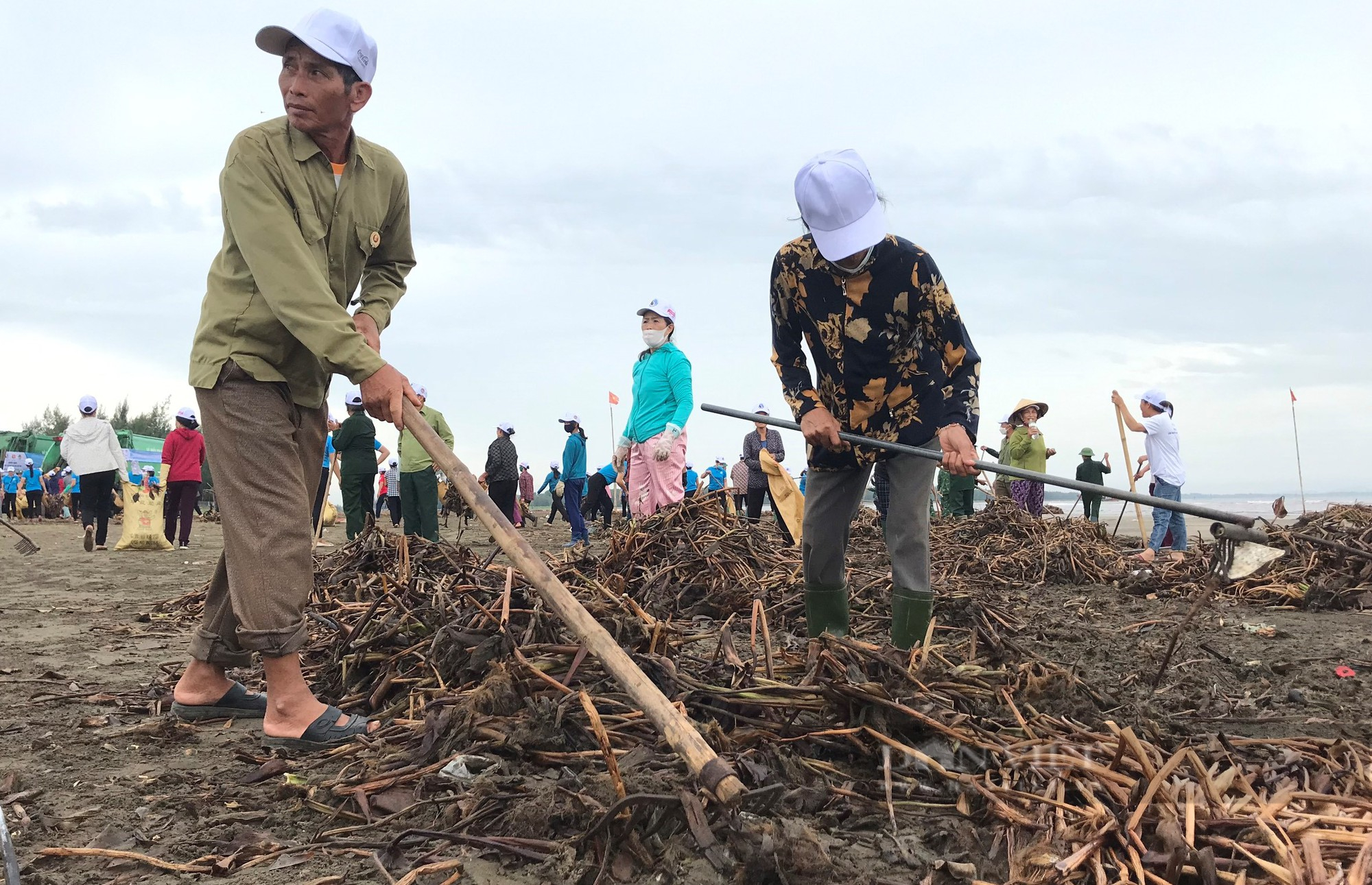 Hàng trăm nông dân Nghệ An ra quân làm sạch bãi biển trong ngày Cùng hành động để thế giới sạch hơn  - Ảnh 14.