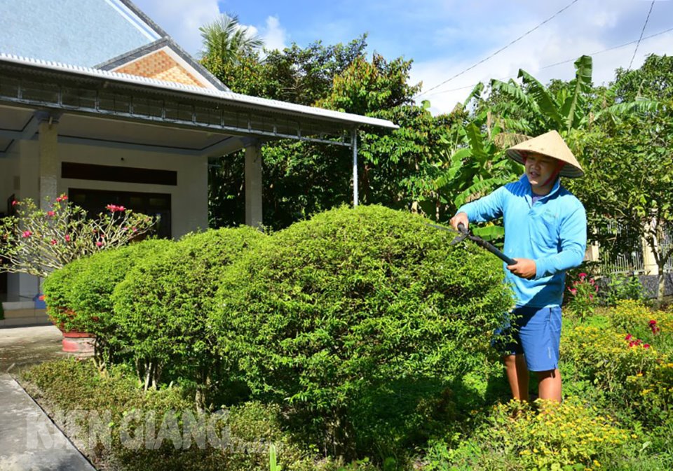 Đường nông thôn mới 2 trồng cây bông trang, huỳnh anh, mai chiếu thủy ở Kiên Giang, ai cũng trầm trồ - Ảnh 2.
