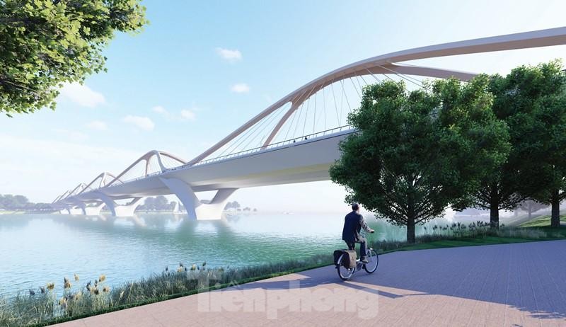Hình ảnh mới nhất về thiết kế cầu vòm thép Trần Hưng Đạo vượt sông Hồng - Ảnh 5.