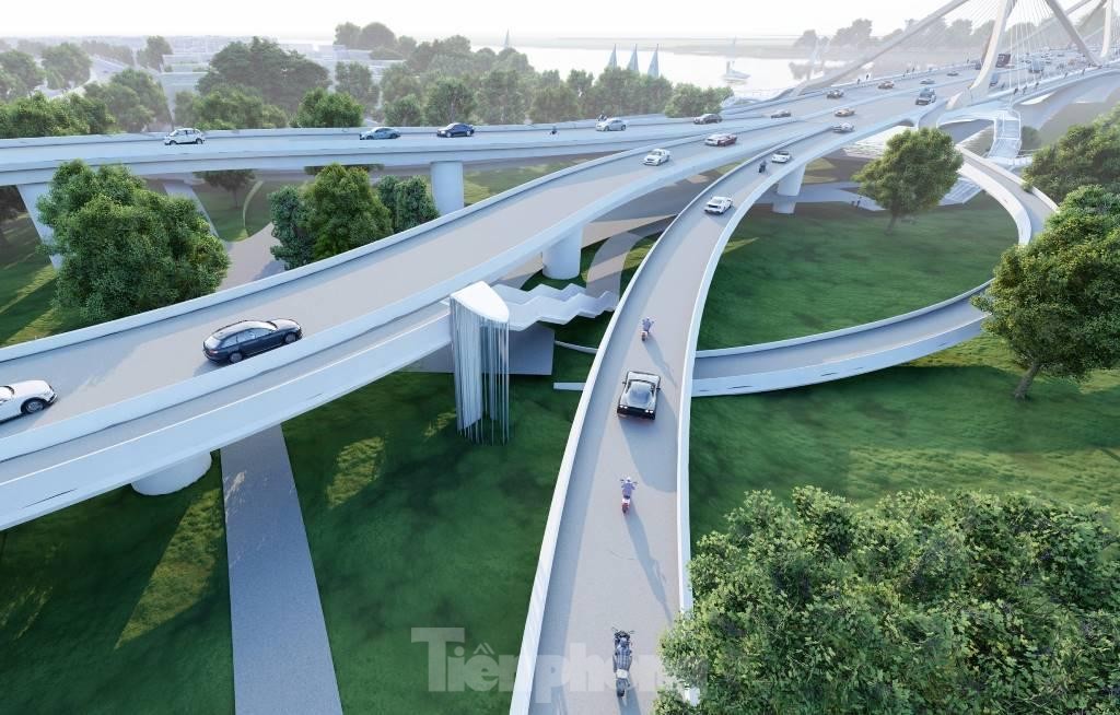 Hình ảnh mới nhất về thiết kế cầu vòm thép Trần Hưng Đạo vượt sông Hồng - Ảnh 7.