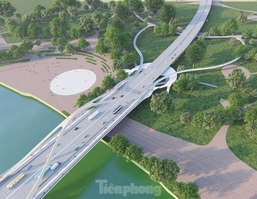 Hình ảnh mới nhất về thiết kế cầu vòm thép Trần Hưng Đạo vượt sông Hồng - Ảnh 8.