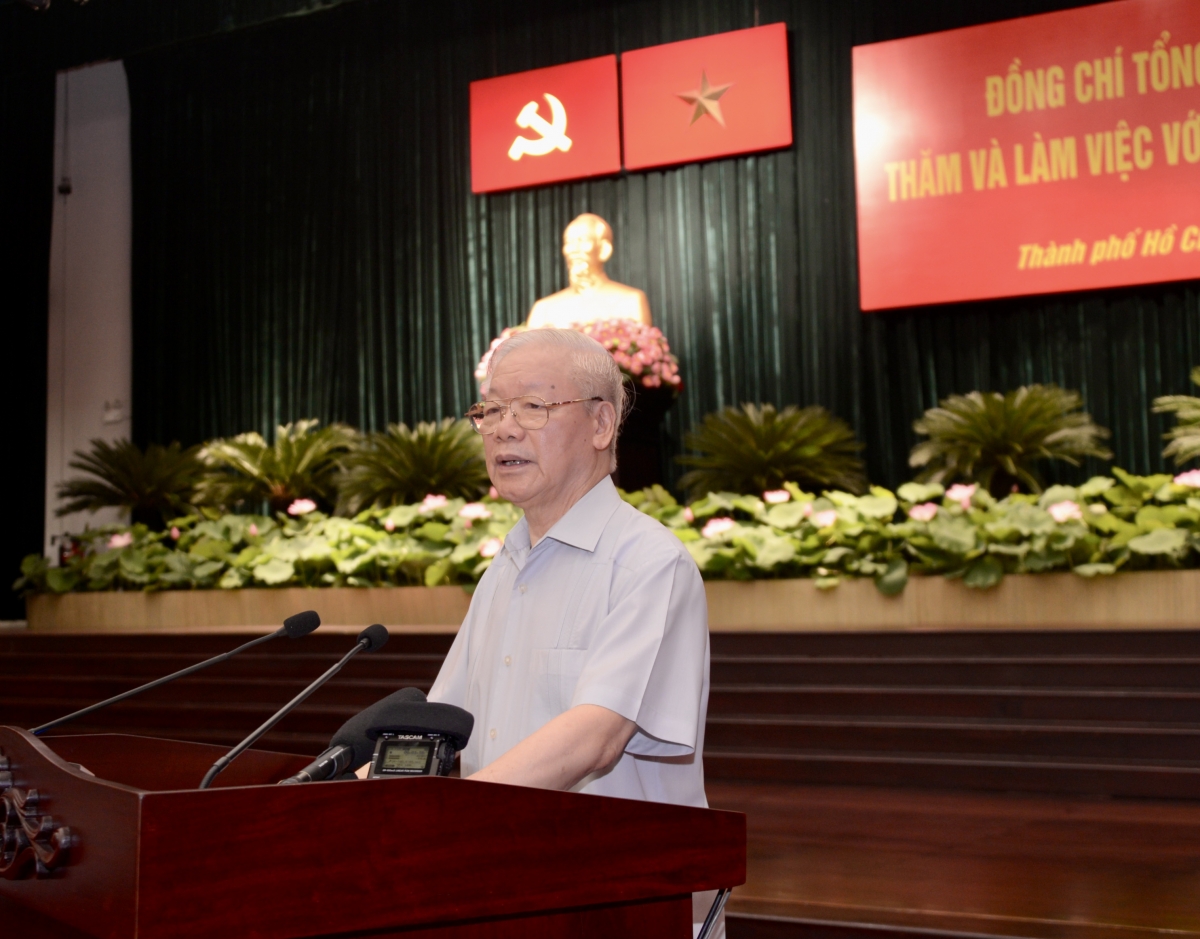 Tổng Bí thư Nguyễn Phú Trọng: TP.HCM cần không ngừng đổi mới để phát triển xứng tầm - Ảnh 4.