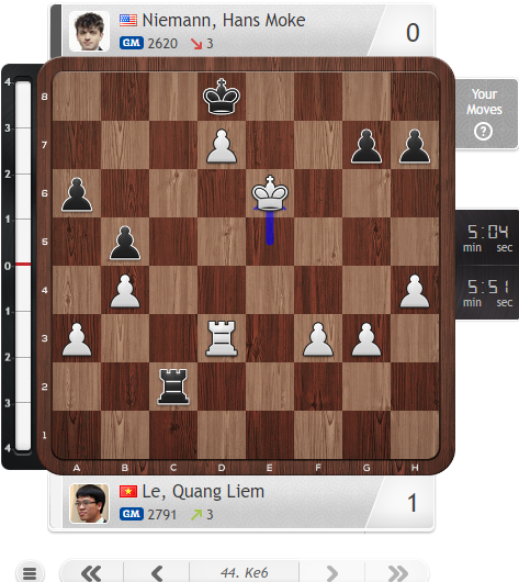 Dùng &quot;đội quân tốt&quot;, Lê Quang Liêm vào bán kết sau trận thắng Hans Niemann  - Ảnh 4.