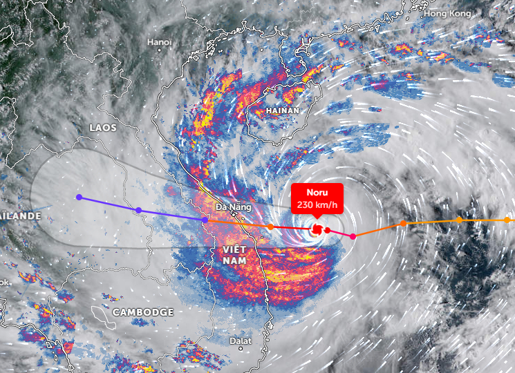 Bão số 4 Noru tăng gần 3 cấp, sức tàn phá còn hơn siêu bão Xangsane - Ảnh 1.