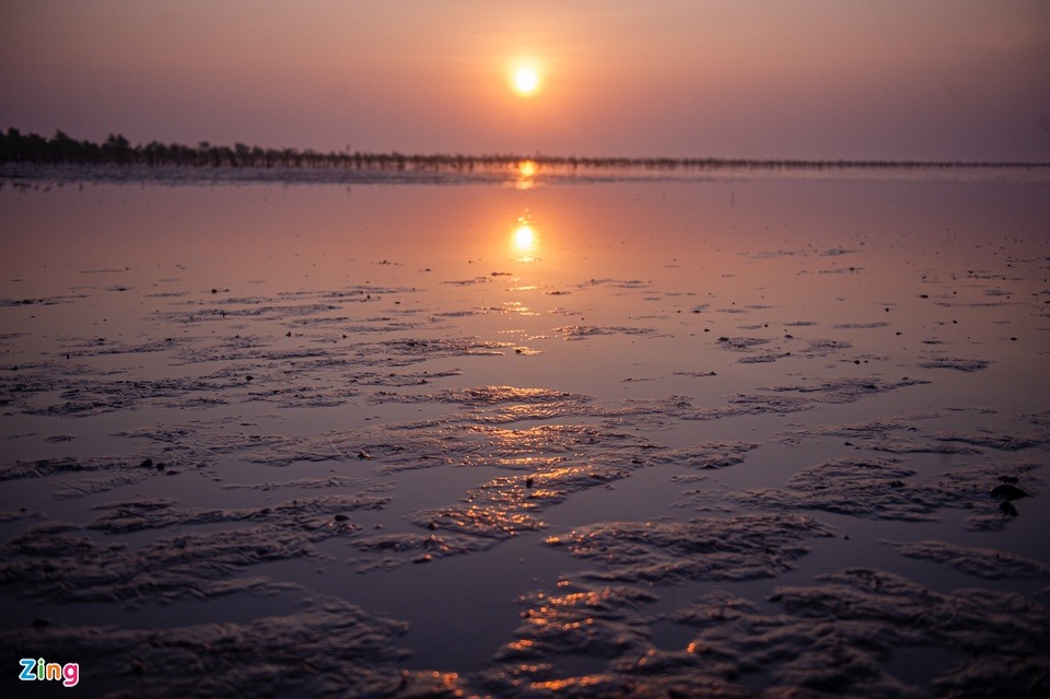 Thức dậy từ 1h sáng, lội bùn 3 km ngắm bình minh trên biển vô cực ở Thái Bình - Ảnh 9.