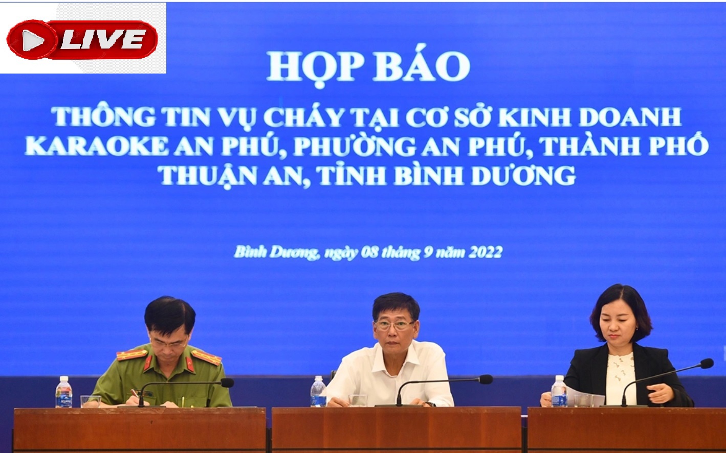 [TRỰC TIẾP] Bình Dương họp báo về vụ cháy quán karaoke làm chết 32 người