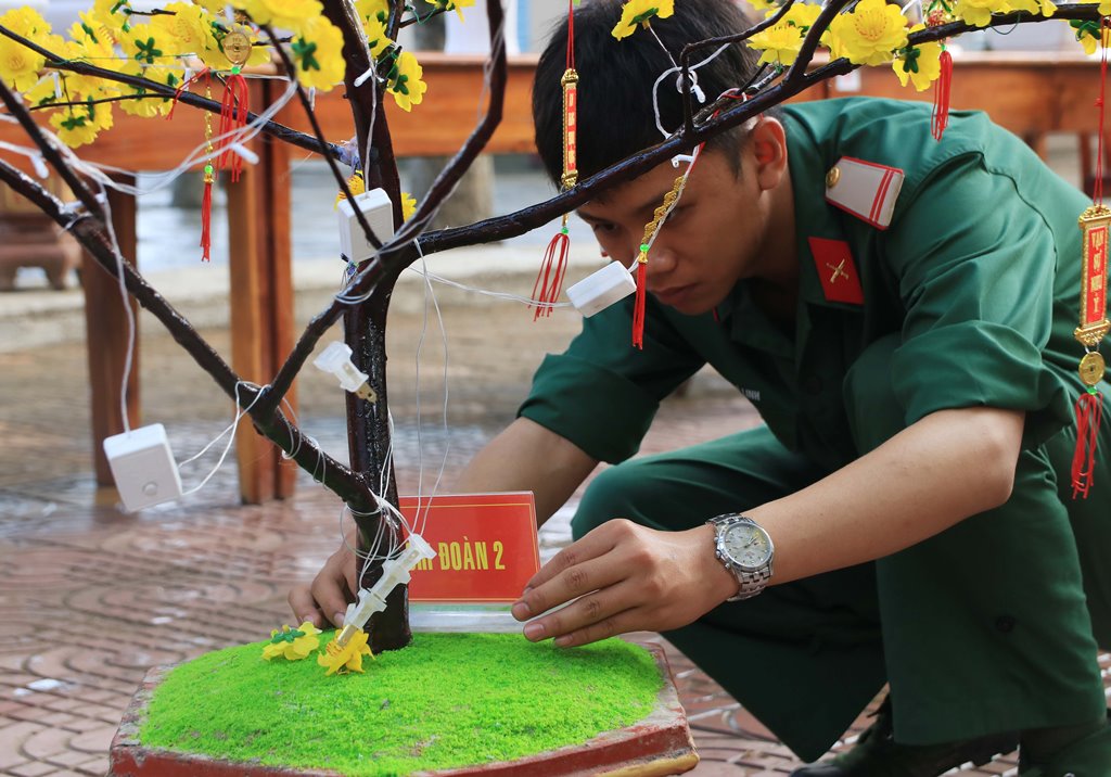 Hội thi &quot;Mai vàng đón tết&quot; của các chàng bộ đội An Giang, cùng ngắm tác phẩm &quot;Thác đổ trên cây mai vàng&quot; - Ảnh 11.