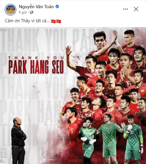 Các tuyển thủ Việt Nam viết gì trong thời khắc chia tay HLV Park Hang-seo? - Ảnh 6.