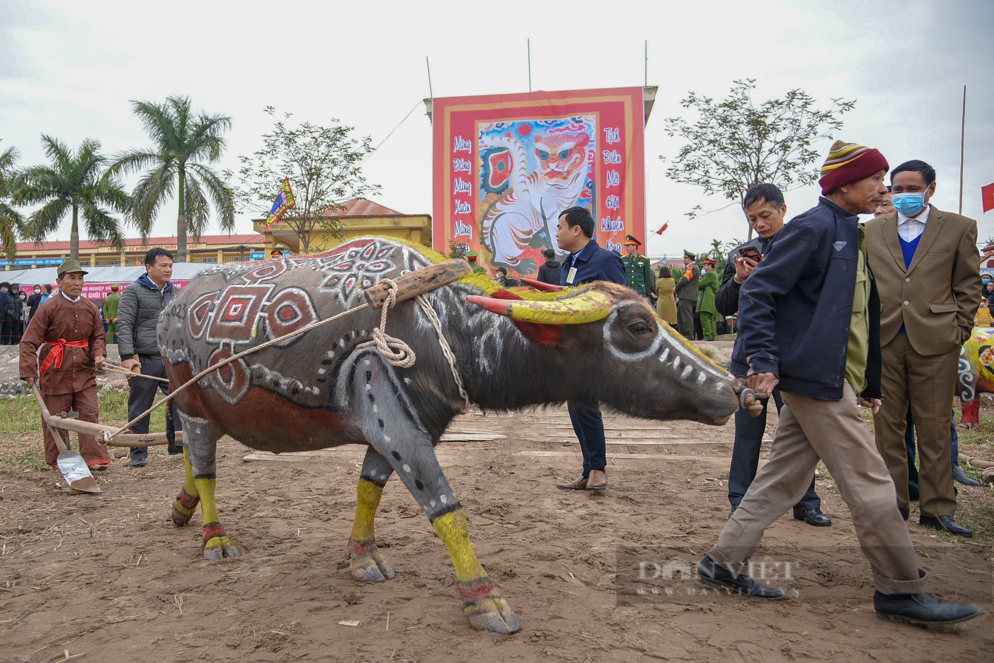 Lão nông hơn 70 tuổi trong vai vua đi cáy tại lễ hội Tịch điền - Ảnh 3.
