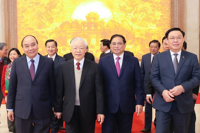 Tổng Bí thư Nguyễn Phú Trọng dự hội nghị Chính phủ với các địa phương - Ảnh 1.