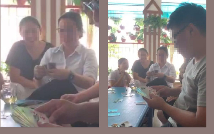Xôn xao hình ảnh ngồi đánh bạc cùng đồng nghiệp: Nữ hiệu trưởng ở Hà Nội nói gì? - Ảnh 1.