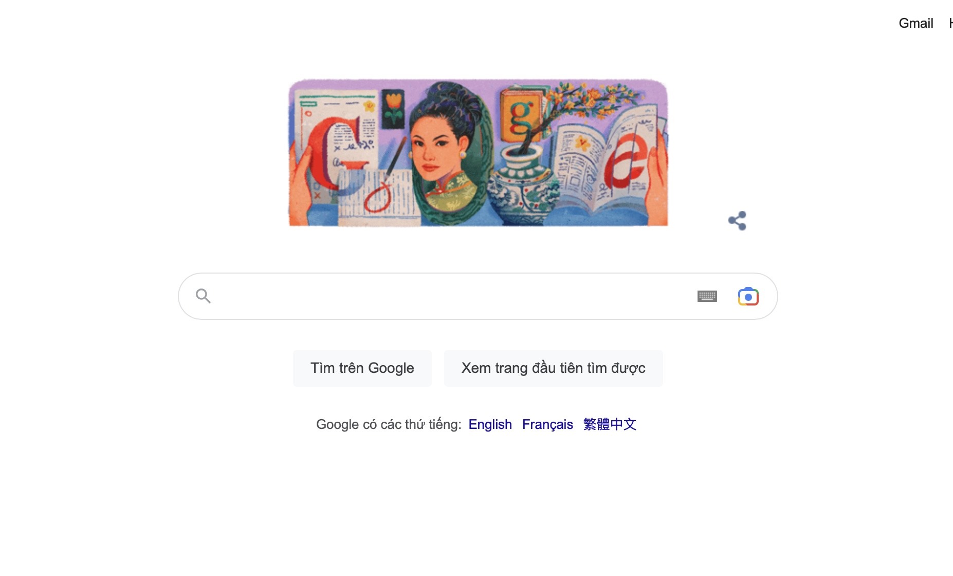 Bà Sương Nguyệt Anh được tôn vinh trên trang chủ của Google Doodle - Ảnh 1.