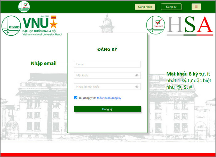 Chi tiết hướng dẫn đăng ký tài khoản thi đánh giá năng lực của Đại học Quốc gia Hà Nội 2023 - Ảnh 2.