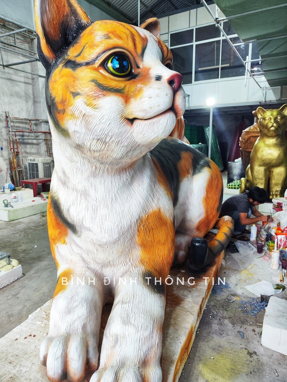 Linh vật mèo cách điệu dịp Tết Quý Mão trên khắp Việt Nam - Ảnh 7.