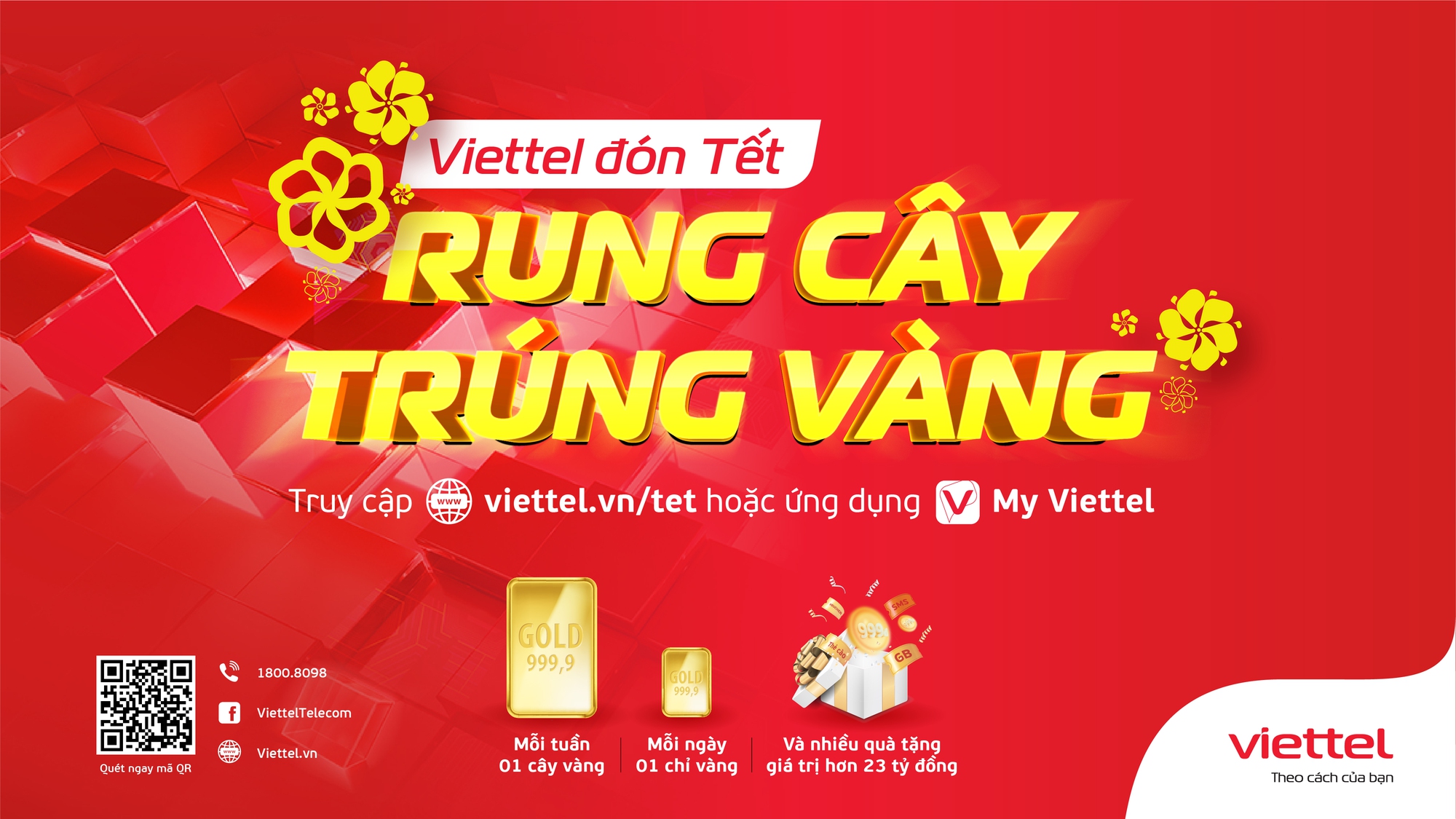 Viettel tặng khách hàng mỗi ngày 1 chỉ vàng, mỗi tuần 1 cây vàng nhân dịp Tết Nguyên Đán - Ảnh 1.