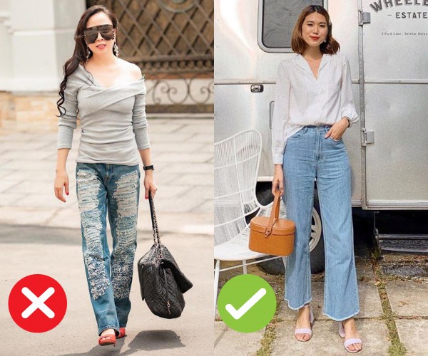 10 sai lầm khi mặc quần jeans biến chị em thành thảm họa thời trang - Ảnh 1.