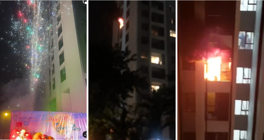 Hà Nội: Cháy căn hộ chung cư khi bắn pháo hoa hội trăng rằm - Ảnh 1.