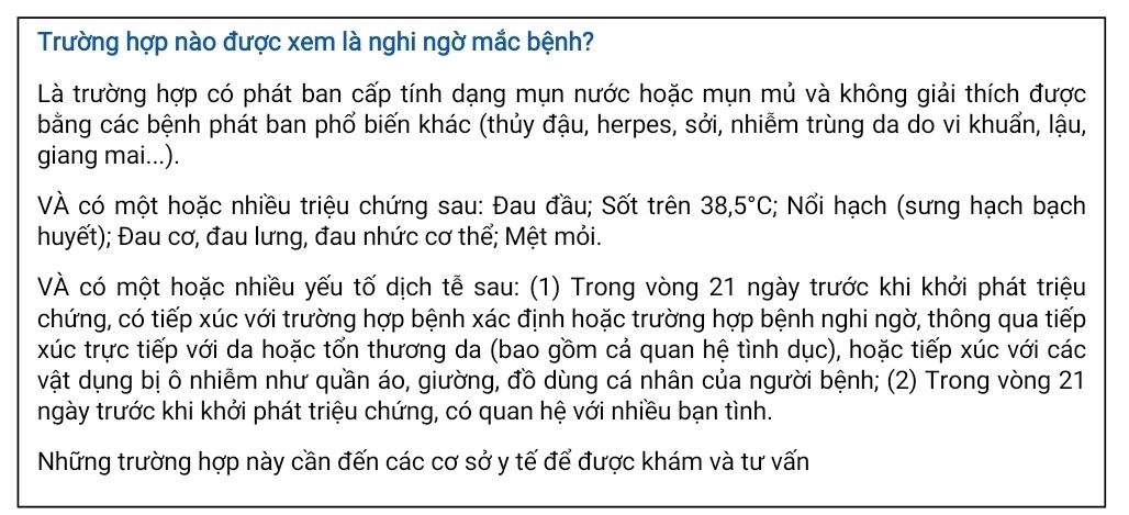 TP.HCM phát hiện thêm một trường hợp mắc đậu mùa khỉ - Ảnh 3.