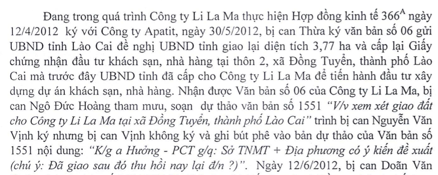 Ông Nguyễn Văn Vịnh không ký, đẩy cho cấp phó khi được trình ký vụ khai thác Apatit  - Ảnh 4.