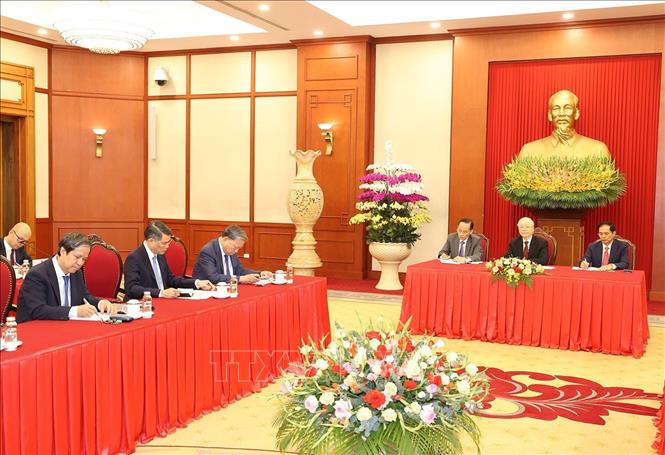 Tổng Bí thư Nguyễn Phú Trọng điện đàm với Tổng thống Pháp Emmanuel Macron - Ảnh 4.