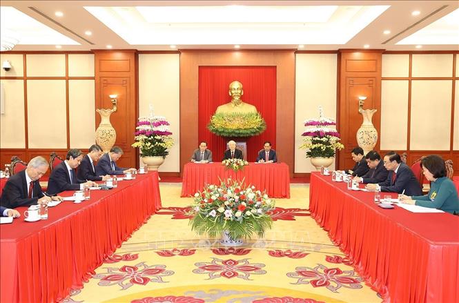 Tổng Bí thư Nguyễn Phú Trọng điện đàm với Tổng thống Pháp Emmanuel Macron - Ảnh 5.