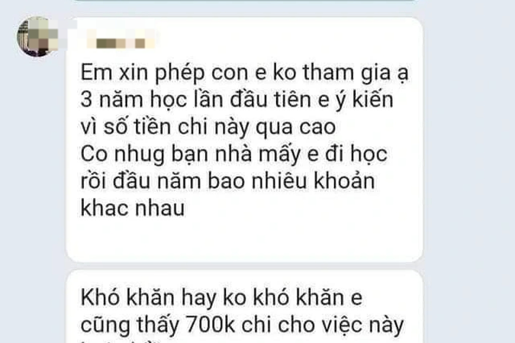 Hội phụ huynh một lớp &quot;vận động&quot; thu 700.000 đồng/học sinh để tập văn nghệ - Ảnh 2.