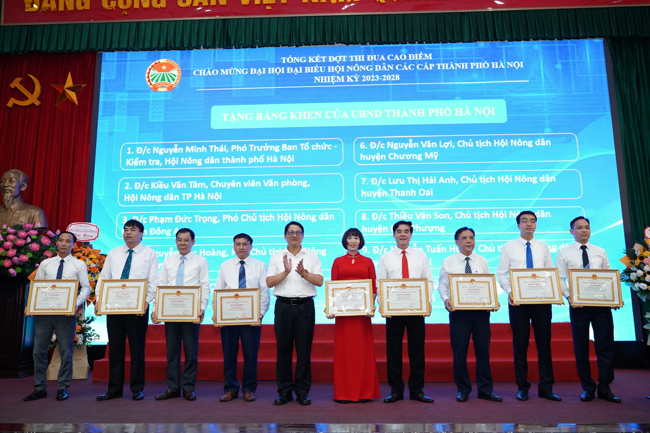 Hội Nông dân TP Hà Nội tổng kết thi đua chào mừng Đại hội, vinh danh 18 Nông dân Thủ đô xuất sắc - Ảnh 4.