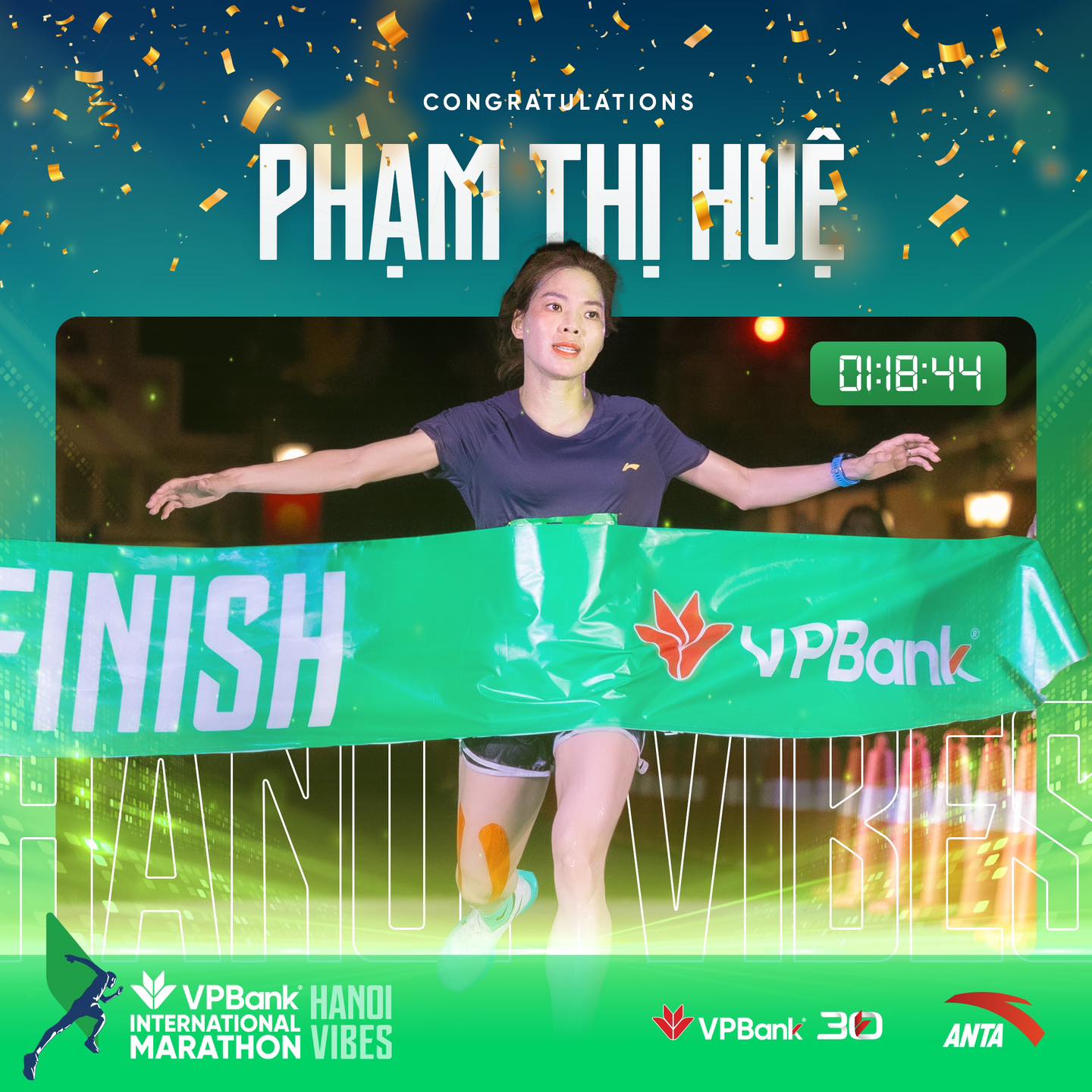 Bà mẹ một con Phạm Thị Huệ &quot;vô đối&quot; 21km Giải chạy VPBank Hanoi International Marathon 2023 - Ảnh 4.