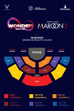 Giá vé hấp dẫn của siêu nhạc hội 8Wonder - nơi Maroon 5 vừa hẹn gặp fan tại Phú Quốc - Ảnh 4.