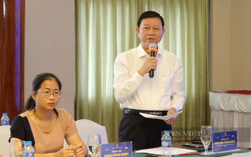 Ông Nguyễn Tăng Minh - Phó Giám đốc Sở Lao động, Thương binh và Xã hội TP.HCM chia sẻ về tác động của biến đổi khí hậu đối với Thành phố. Ảnh: Nguyên Vỹ