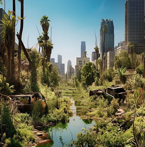 AI vẽ các thành phố của Mỹ bị bỏ hoang, cây cỏ mọc um tùm trong vòng 100 năm nữa - Ảnh 5.