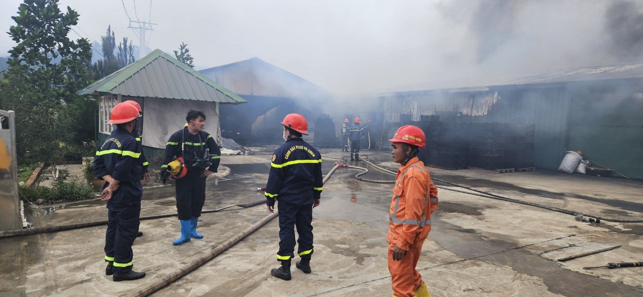 Cháy lớn tại một xưởng sản xuất nấm, thiệt hại nhiều tỷ đồng - Ảnh 2.