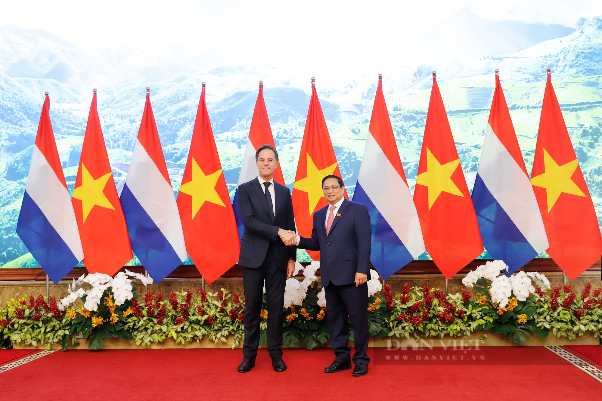 Thủ tướng Phạm Minh Chính chủ trì Lễ đón chính thức Thủ tướng Hà Lan Mark Rutte  - Ảnh 8.