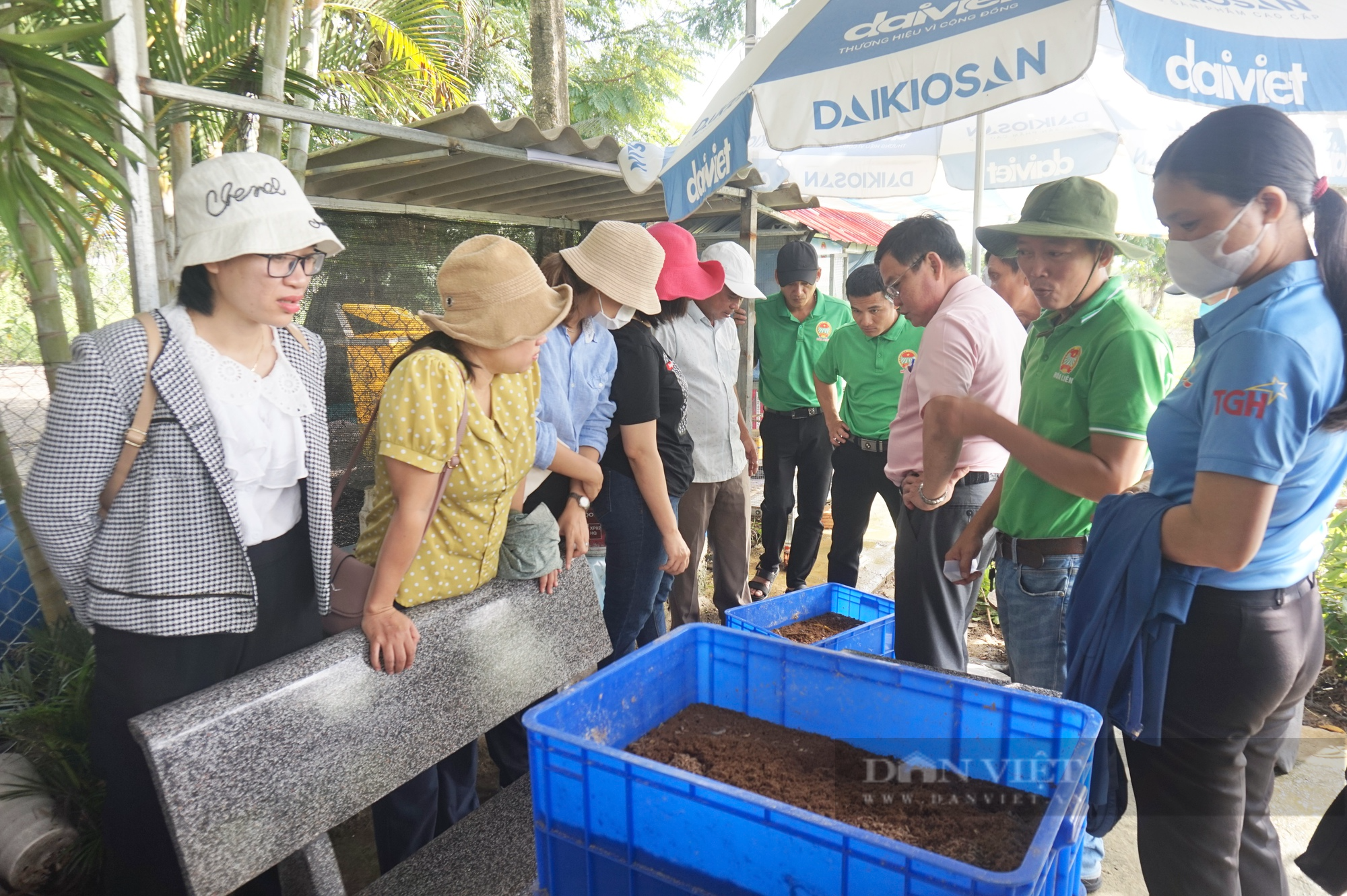 Cán bộ, hội viên nông dân Đà Nẵng tham quan mô hình nuôi sâu canxi - Ảnh 3.