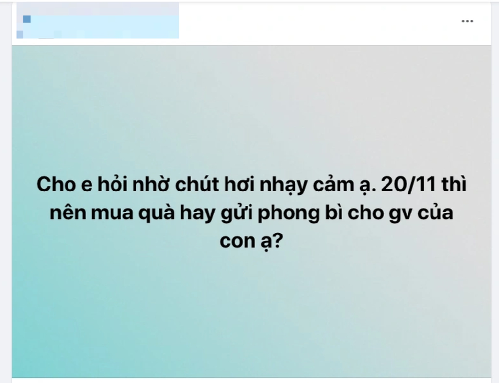 Phản đối &quot;đi&quot; phong bì giáo viên 20/11, hai vợ chồng bị đuổi khỏi nhóm - Ảnh 2.