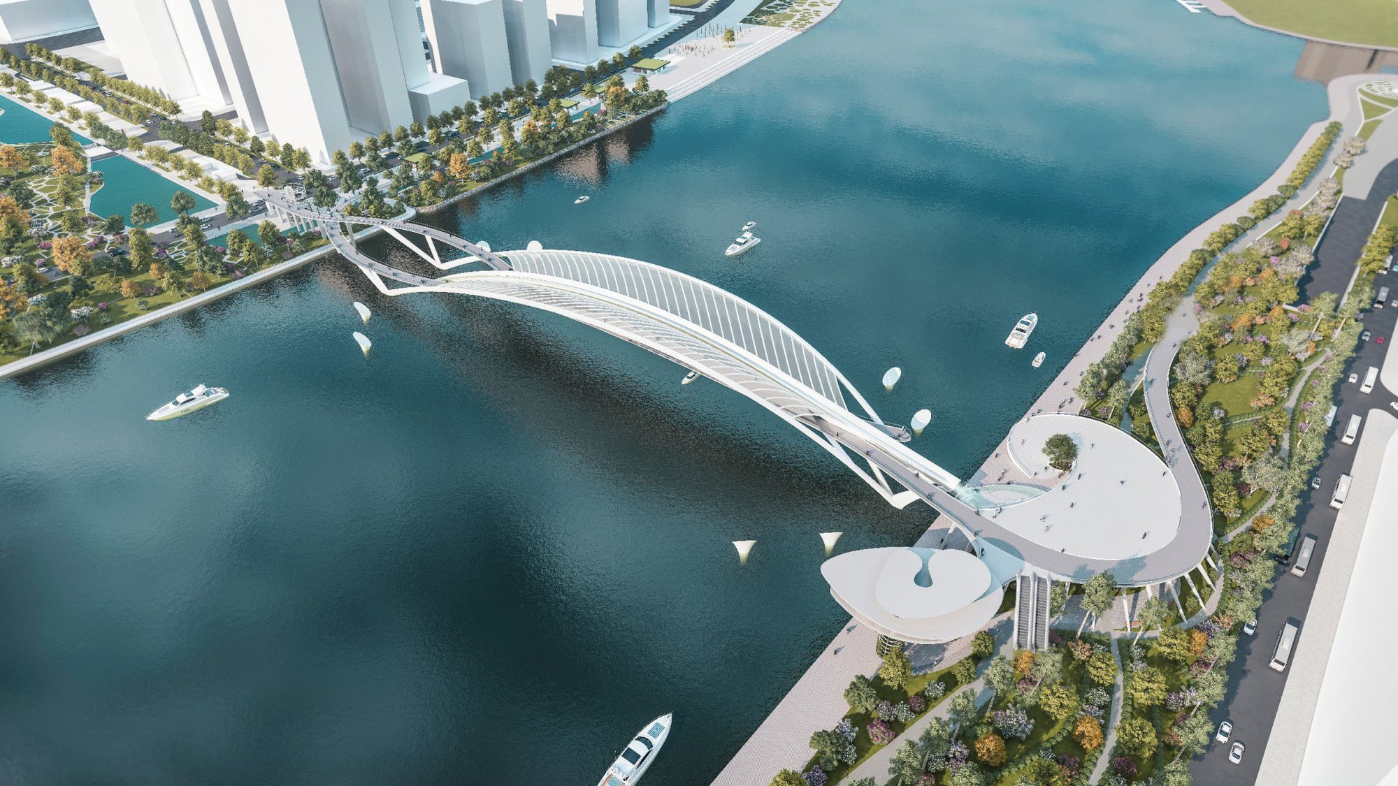 TP.HCM lên quy trình tiếp nhận nguồn tài trợ xây dựng cầu đi bộ qua sông Sài Gòn - Ảnh 1.