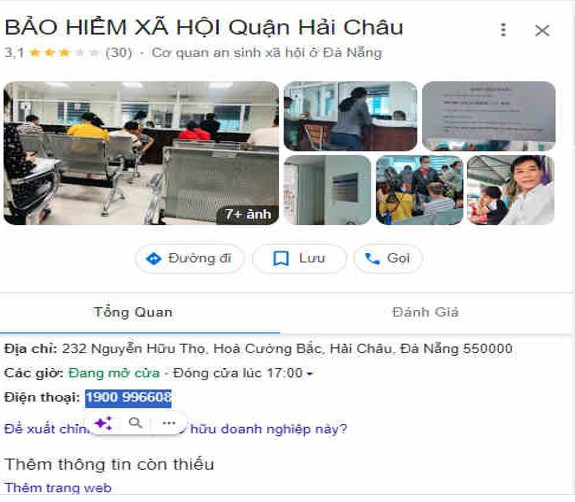 Cảnh báo thủ đoạn thay đổi số điện thoại cơ quan BHXH tại Đà Nẵng - Ảnh 1.