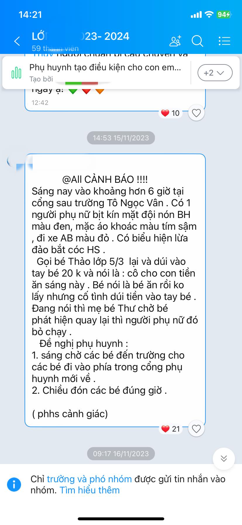 Xuất hiện người phụ nữ nghi bắt cóc, Trường Tiểu học Hà Huy Giáp ra thông báo khẩn - Ảnh 3.