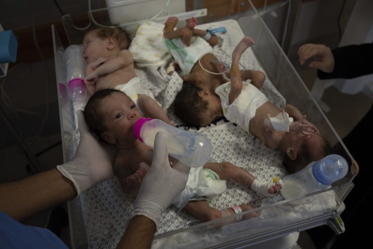Hình ảnh hàng chục trẻ sinh non ở Gaza sơ tán đến Ai Cập - Ảnh 3.