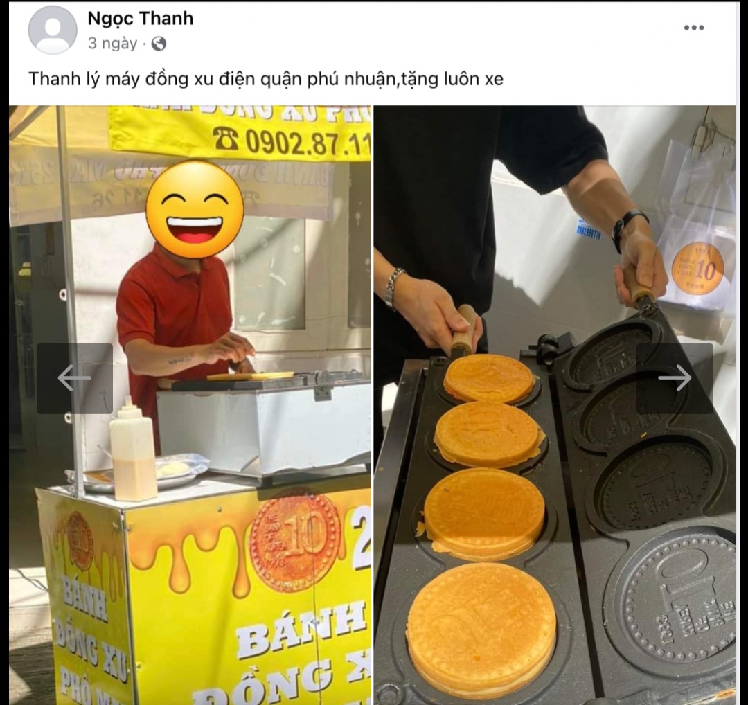 Bánh phô mai đồng xu hết 'hot trend', người bán đua nhau thanh lý máy - Ảnh 1.