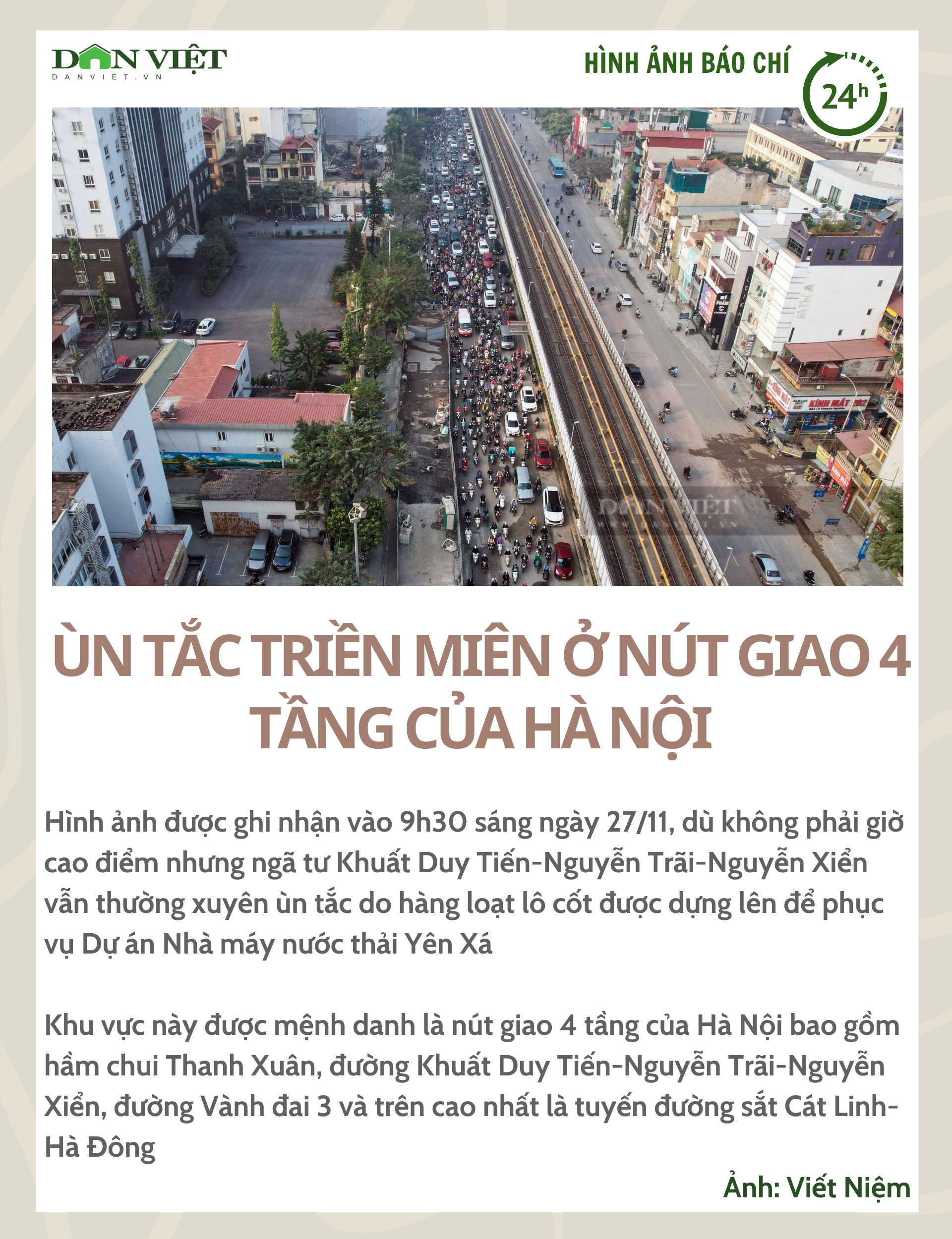 Hình ảnh báo chí 24h: Ùn tắc triền miên tại nút giao 4 tầng của Hà Nội - Ảnh 1.