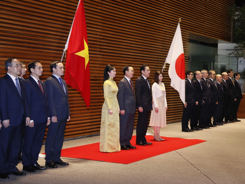 Lễ đón chính thức Chủ tịch nước Võ Văn Thưởng thăm Nhật Bản - Ảnh 1.