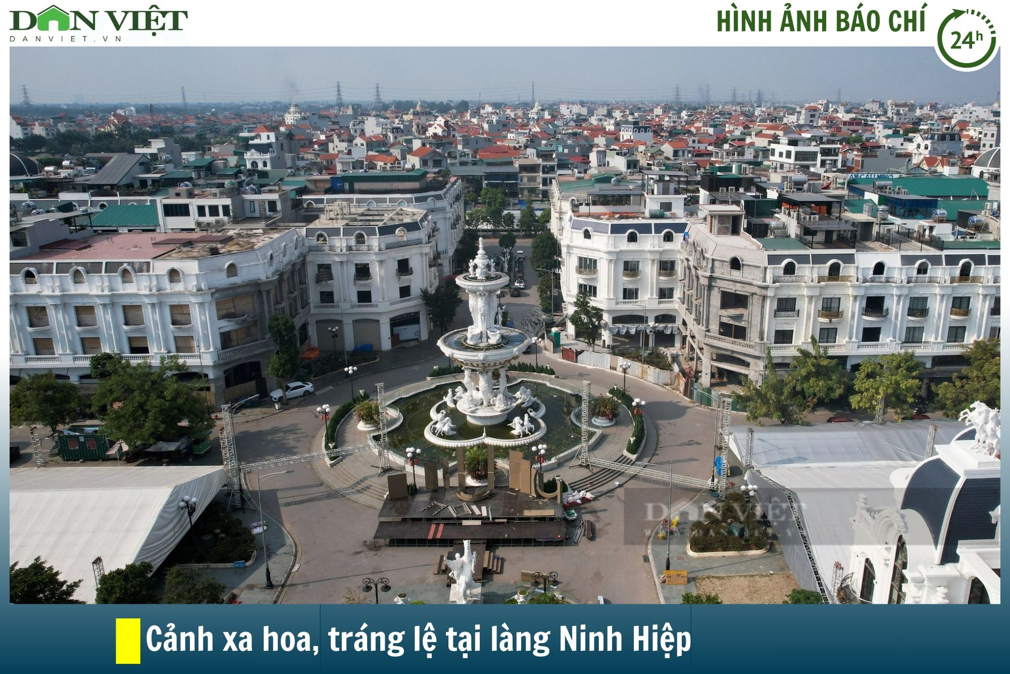 Hình ảnh báo chí 24h: Cảnh giàu có, nhà biệt thự mọc san sát ở làng vải Ninh Hiệp - Ảnh 1.